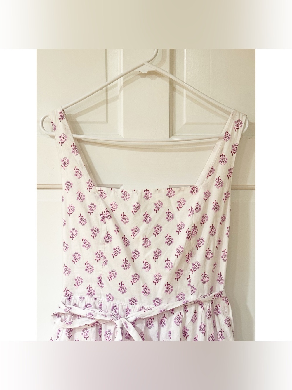 J. Crew Sleeveless Belted Tiered Floral Print Cotton size 6 - Picture 6 of 12
